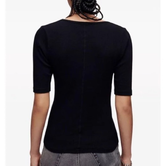 RE/DONE Black Scoop-Neck Cotton Top Made in USA (12) - Picture 2 of 7